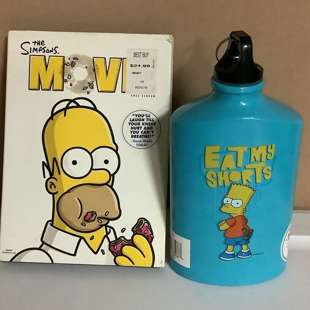 The Simpsons Movie Preloved and Bart Simpson Metal Canteen